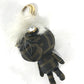 FENDI Bag charm canvas Brown Fur Rhinestones ZUCCA logo monster space monkey Women Used Authentic
