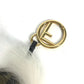 FENDI Bag charm canvas Brown Fur Rhinestones ZUCCA logo monster space monkey Women Used Authentic