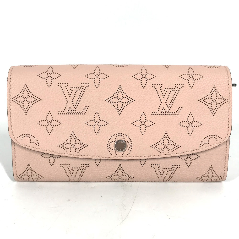LOUIS VUITTON Long Wallet Purse M60145 monogram mahina leather pink Monogram Mahina Portefeuille Iris