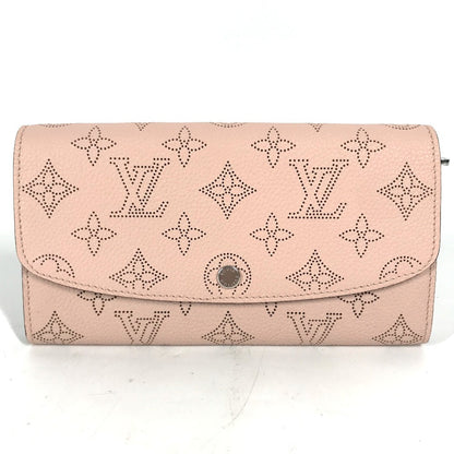 LOUIS VUITTON Long Wallet Purse M60145 monogram mahina leather pink Monogram Mahina Portefeuille Iris