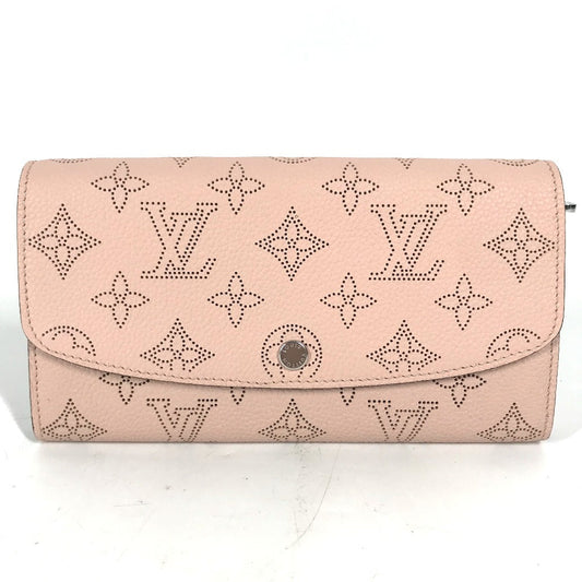 LOUIS VUITTON Long Wallet Purse M60145 monogram mahina leather pink Monogram Mahina Portefeuille Iris
