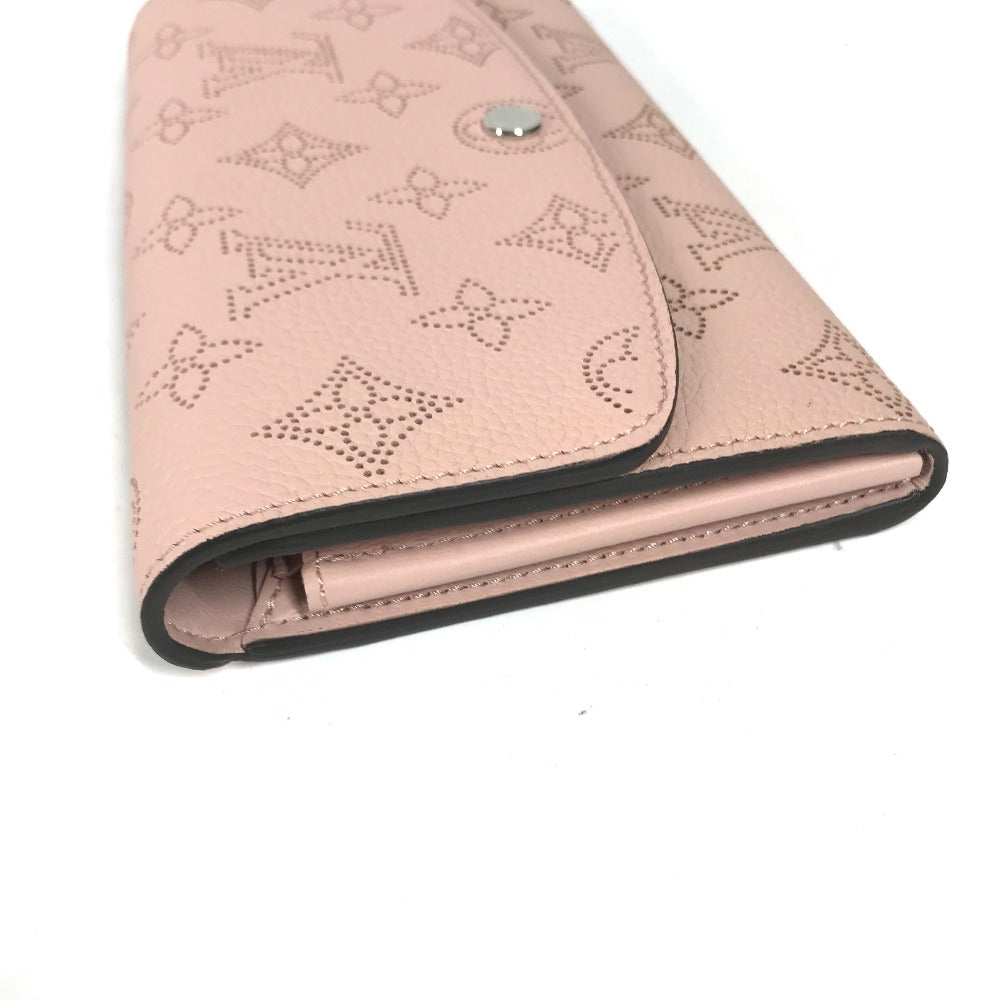 LOUIS VUITTON Long Wallet Purse M60145 monogram mahina leather pink Monogram Mahina Portefeuille Iris