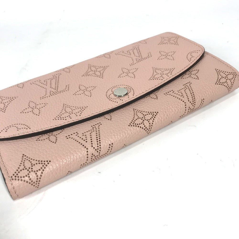 LOUIS VUITTON Long Wallet Purse M60145 monogram mahina leather pink Monogram Mahina Portefeuille Iris
