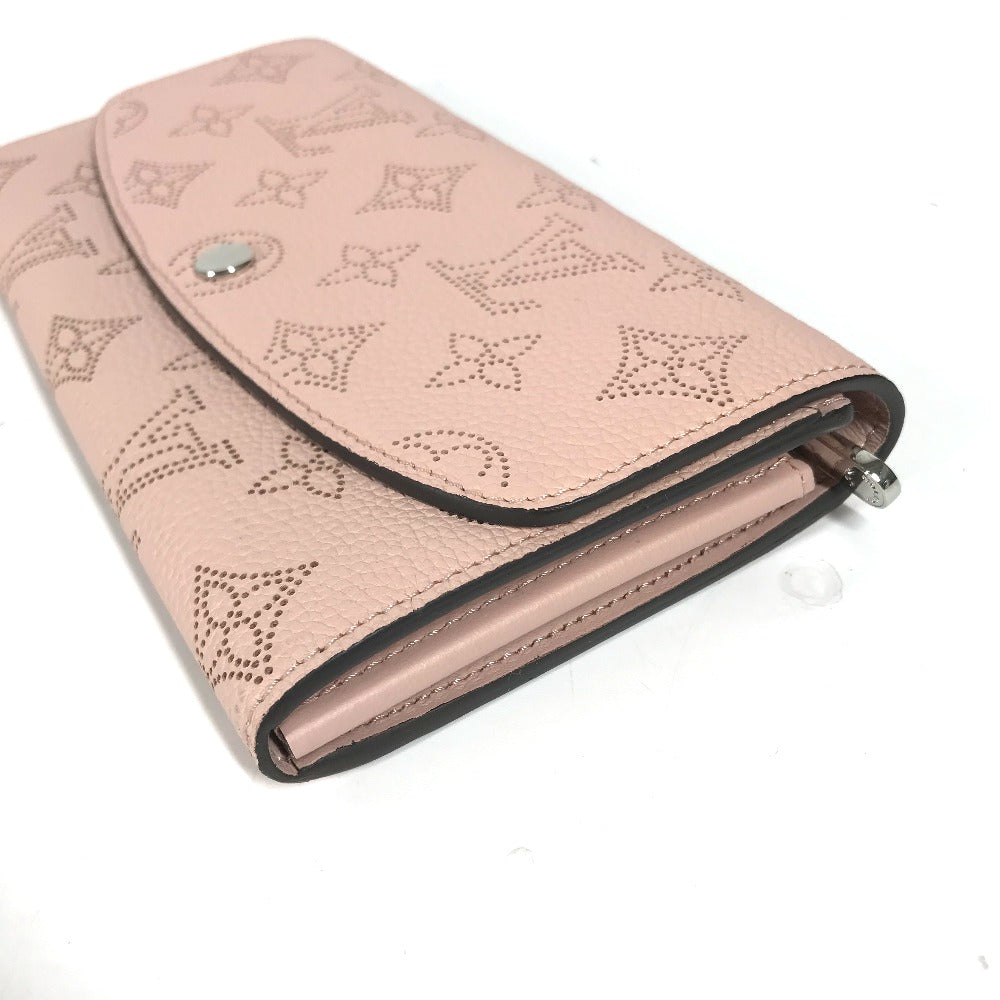 LOUIS VUITTON Long Wallet Purse M60145 monogram mahina leather pink Monogram Mahina Portefeuille Iris