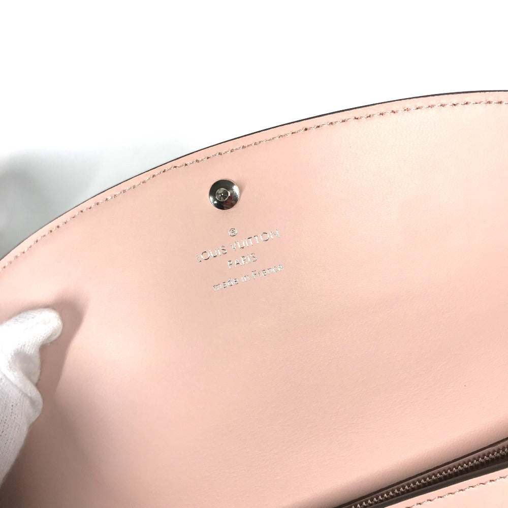 LOUIS VUITTON Long Wallet Purse M60145 monogram mahina leather pink Monogram Mahina Portefeuille Iris