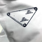 PRADA Backpack 1BZ07 Nylon white logo bicolor signeau print unisex(Unisex) Used Authentic