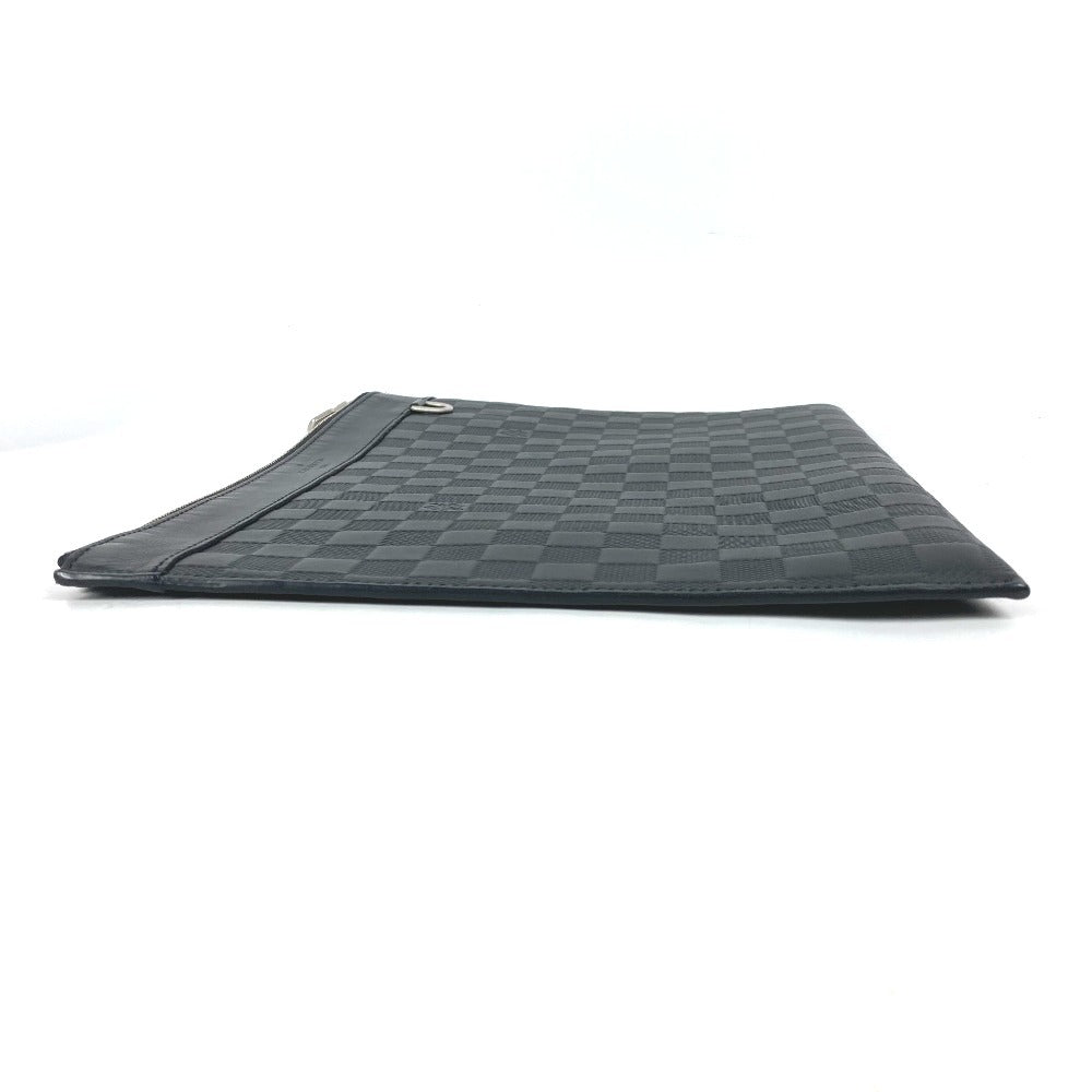 LOUIS VUITTON Clutch bag N60112 Damier Anfini Leather black Damier Anfini Pochette Discovery