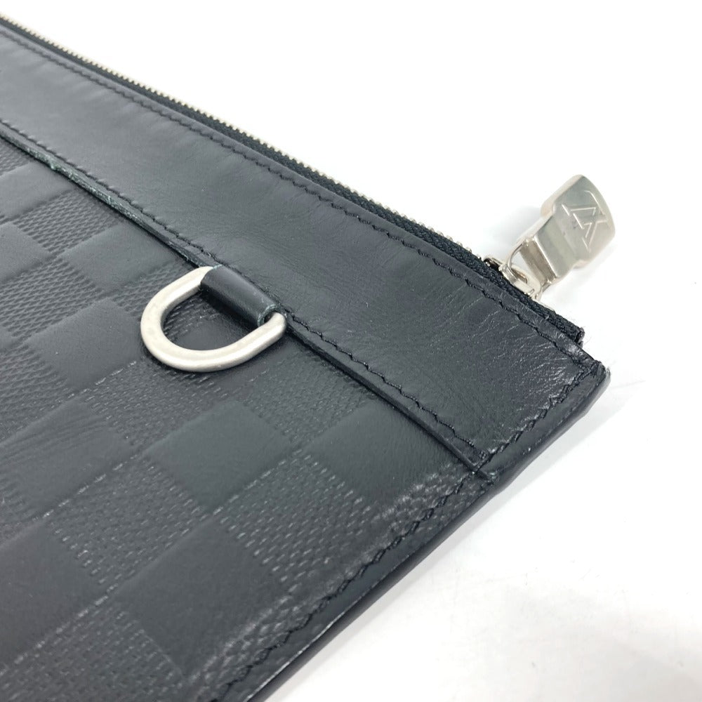 LOUIS VUITTON Clutch bag N60112 Damier Anfini Leather black Damier Anfini Pochette Discovery