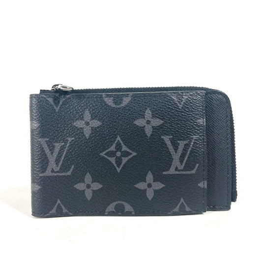 LOUIS VUITTON Folded wallet M81568 Monogram Eclipse Canvas black Monogram Eclipse hybrid wallet unisex(Unisex) Used Authentic