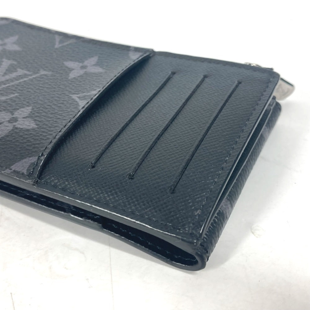 LOUIS VUITTON Folded wallet M81568 Monogram Eclipse Canvas black Monogram Eclipse hybrid wallet unisex(Unisex) Used Authentic
