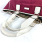 GUCCI Shoulder Bag 264216 Leather/nylon jacquard pink GG charm logo Women Used Authentic