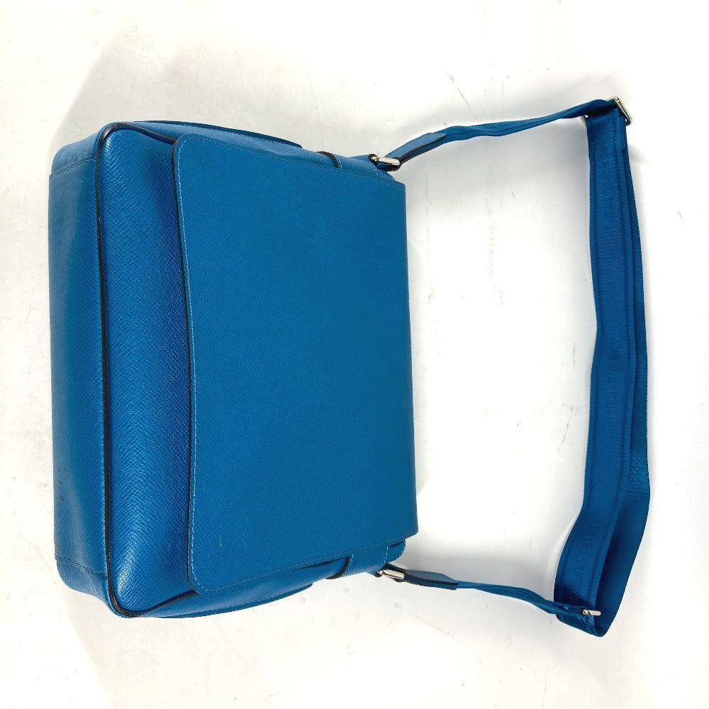 LOUIS VUITTON Shoulder Bag M32823 Taiga Leather blue Taiga Roman PM unisex(Unisex) Used Authentic