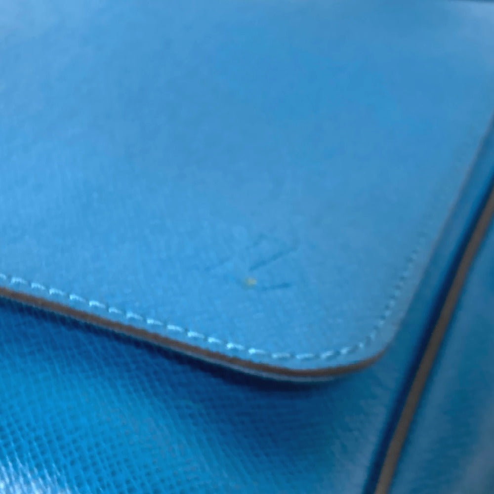 LOUIS VUITTON Shoulder Bag M32823 Taiga Leather blue Taiga Roman PM unisex(Unisex) Used Authentic