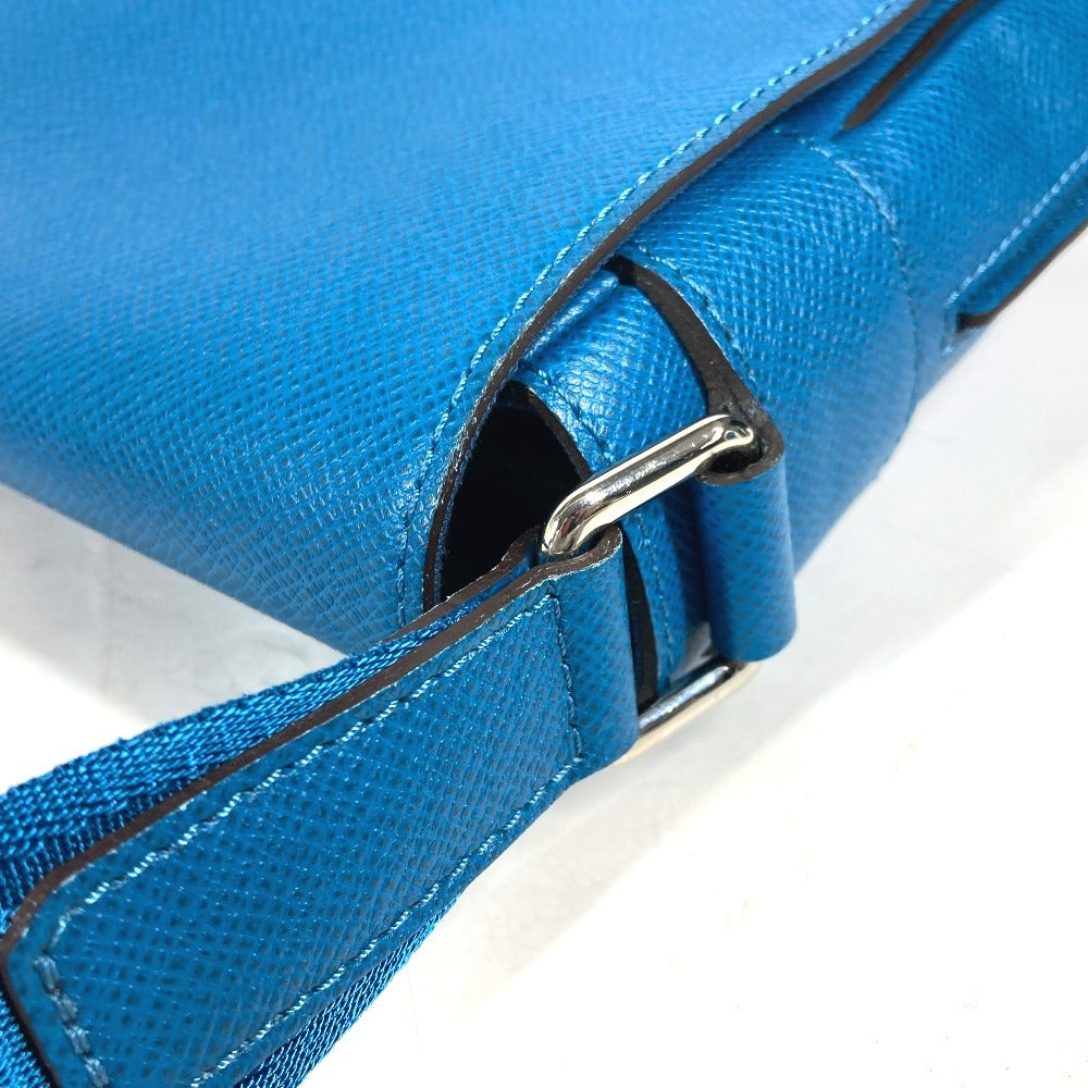LOUIS VUITTON Shoulder Bag M32823 Taiga Leather blue Taiga Roman PM unisex(Unisex) Used Authentic