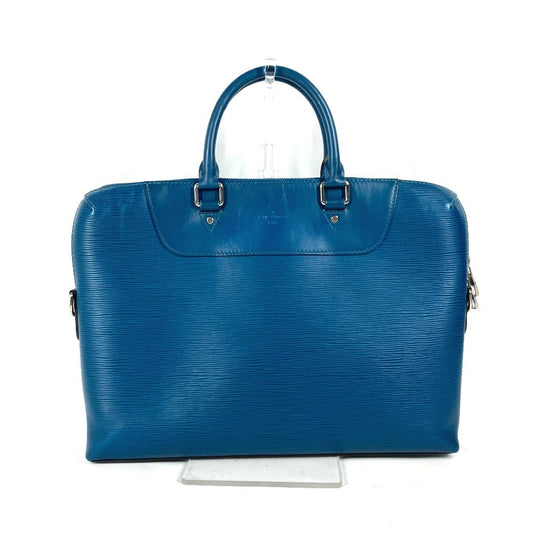 LOUIS VUITTON Business bag M50165 Epi Leather blue Epi Porte Document Jules PDJ mens Used Authentic