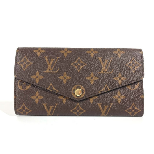 LOUIS VUITTON Long Wallet Purse M83580 Monogram canvas Brown Monogram Portefeuille�ESarah NM Women(Unisex) Used Authentic
