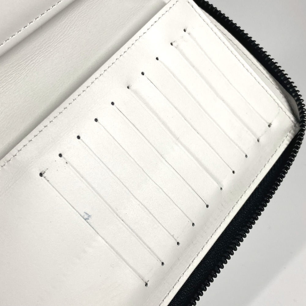 LOUIS VUITTON Long Wallet Purse M83381 leather white Monogram shadow Zippy Wallet Vertical unisex(Unisex) Used Authentic