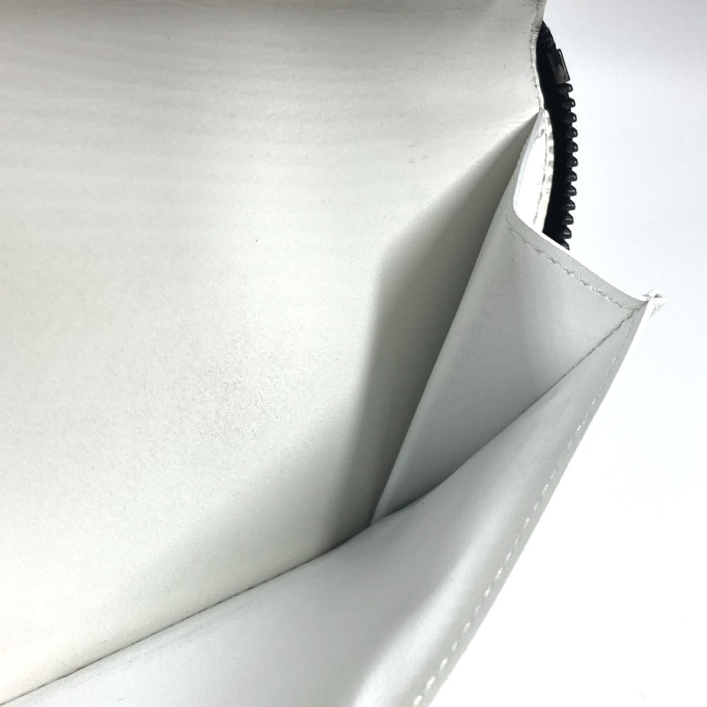 LOUIS VUITTON Long Wallet Purse M83381 leather white Monogram shadow Zippy Wallet Vertical unisex(Unisex) Used Authentic