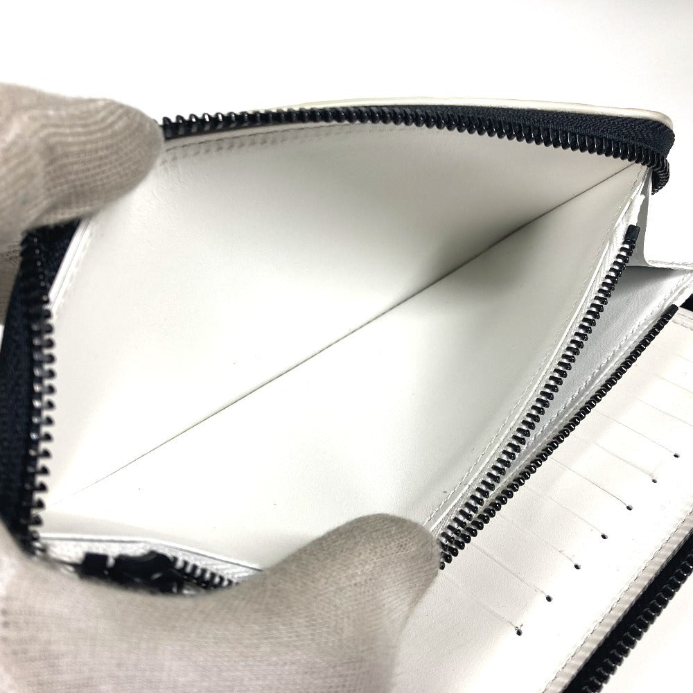 LOUIS VUITTON Long Wallet Purse M83381 leather white Monogram shadow Zippy Wallet Vertical unisex(Unisex) Used Authentic