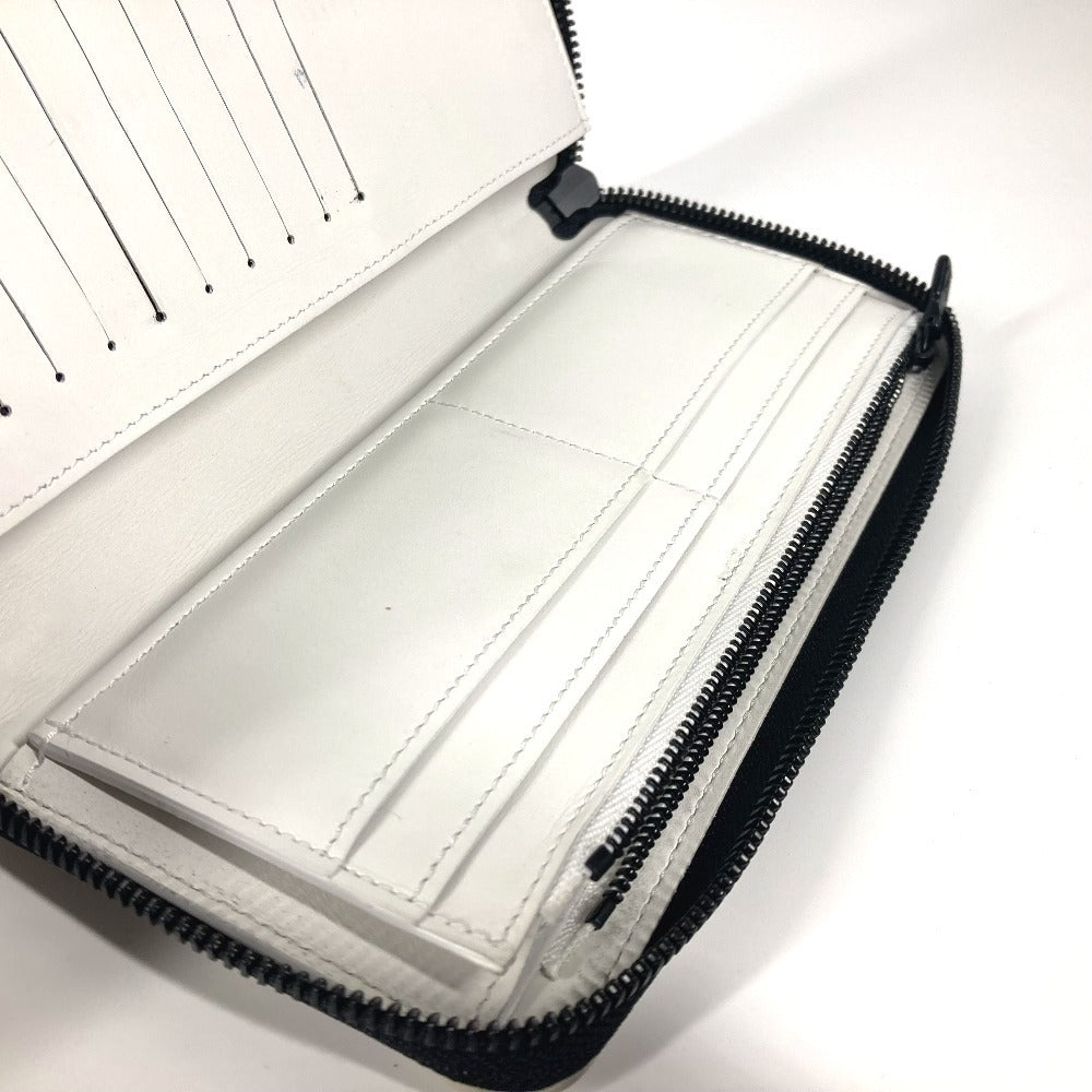 LOUIS VUITTON Long Wallet Purse M83381 leather white Monogram shadow Zippy Wallet Vertical unisex(Unisex) Used Authentic