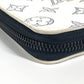 LOUIS VUITTON Long Wallet Purse M83381 leather white Monogram shadow Zippy Wallet Vertical unisex(Unisex) Used Authentic