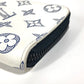 LOUIS VUITTON Long Wallet Purse M83381 leather white Monogram shadow Zippy Wallet Vertical unisex(Unisex) Used Authentic