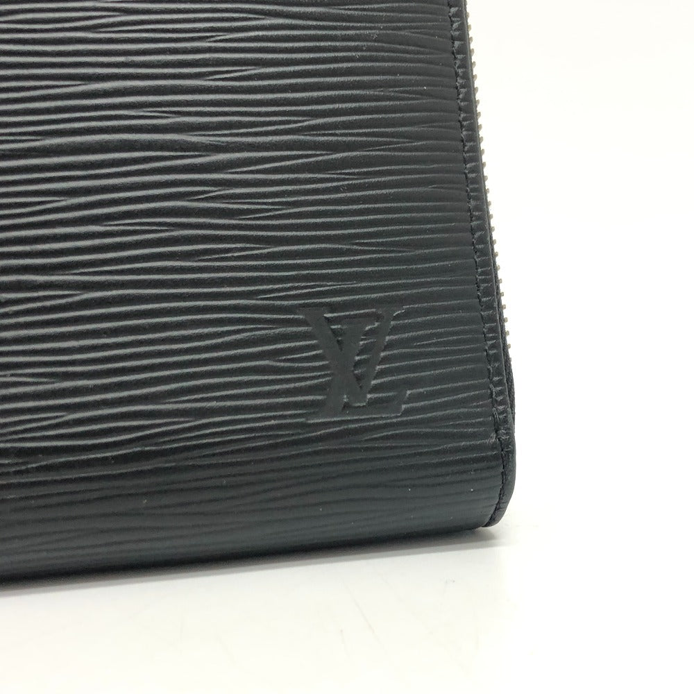 LOUIS VUITTON Long Wallet Purse M62643 Epi Leather black Epi Zippy Organizer NM mens Used Authentic