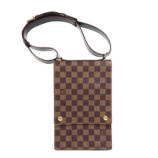 LOUIS VUITTON Shoulder Bag N45271 Damier canvas Brown Damier Portello unisex(Unisex) Used Authentic