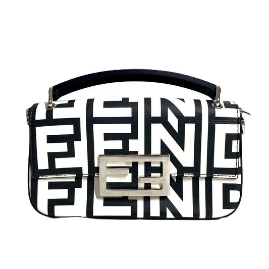 FENDI Handbag 7AS142 leather black Marc Jacobs collaboration Baguette Phone Pouch