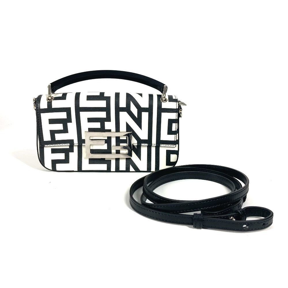 FENDI Handbag 7AS142 leather black Marc Jacobs collaboration Baguette Phone Pouch