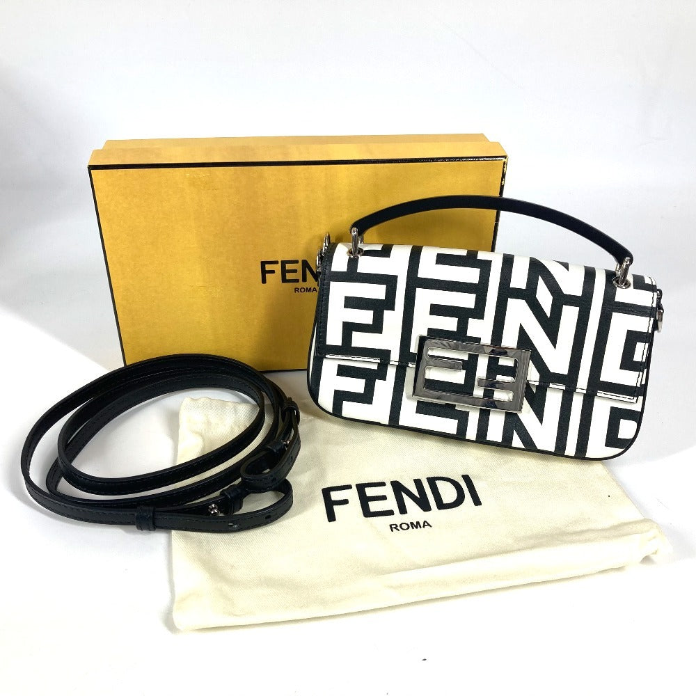 FENDI Handbag 7AS142 leather black Marc Jacobs collaboration Baguette Phone Pouch