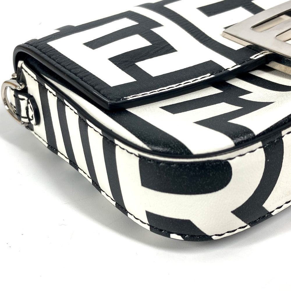 FENDI Handbag 7AS142 leather black Marc Jacobs collaboration Baguette Phone Pouch