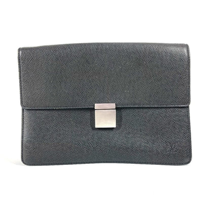 LOUIS VUITTON business bag M30782 Taiga Leather black Taiga Selenga