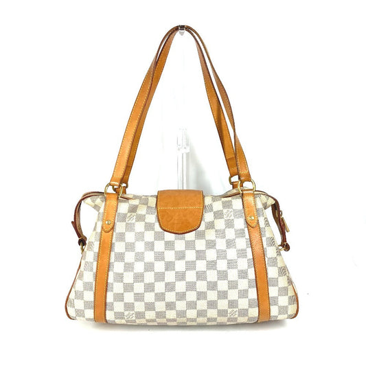 LOUIS VUITTON Shoulder Bag N42220 Damier Azur Canvas white Damier Azur Stresa PM Women Used Authentic
