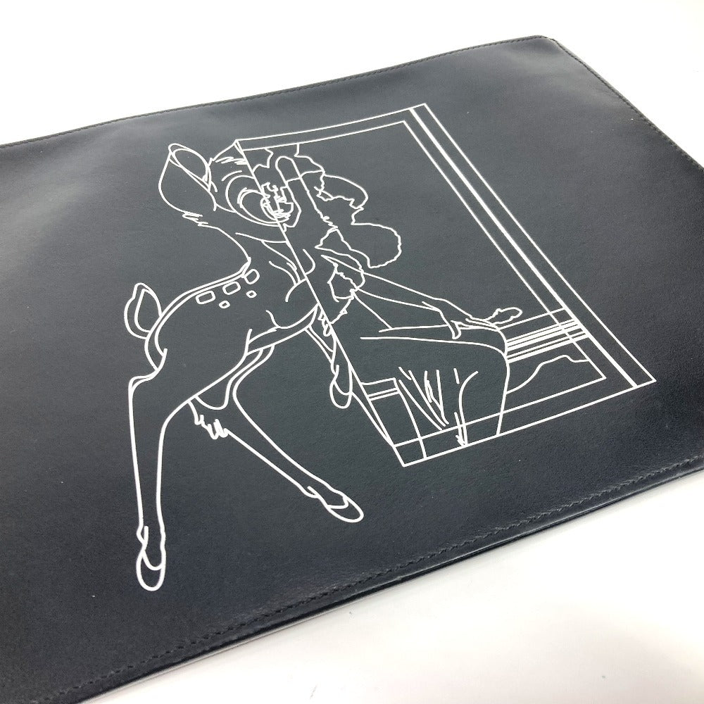 Givenchy Clutch bag leather black Disney DISNEY BAMBI unisex(Unisex) Used Authentic