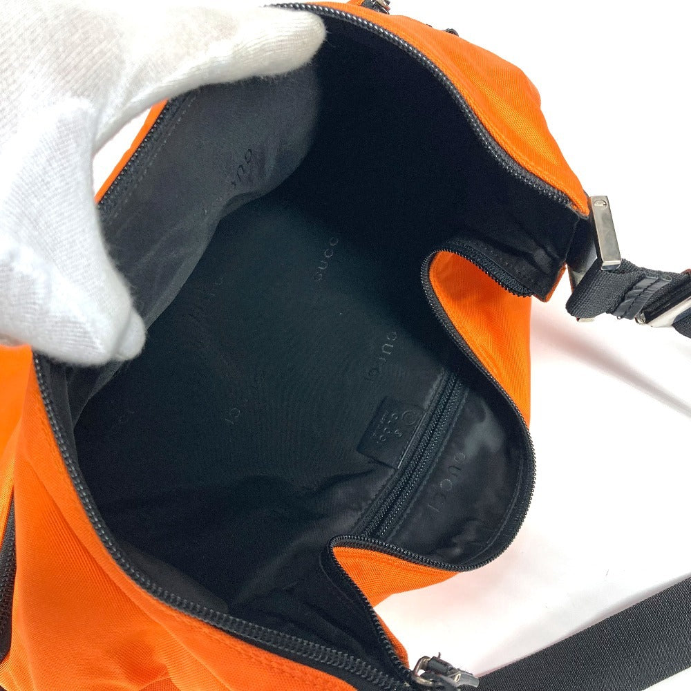 GUCCI Shoulder Bag 019�E0312 Nylon canvas, leather Orange logo unisex(Unisex) Used Authentic