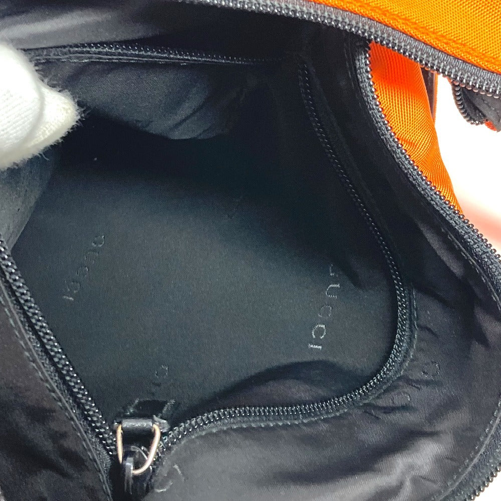 GUCCI Shoulder Bag 019�E0312 Nylon canvas, leather Orange logo unisex(Unisex) Used Authentic