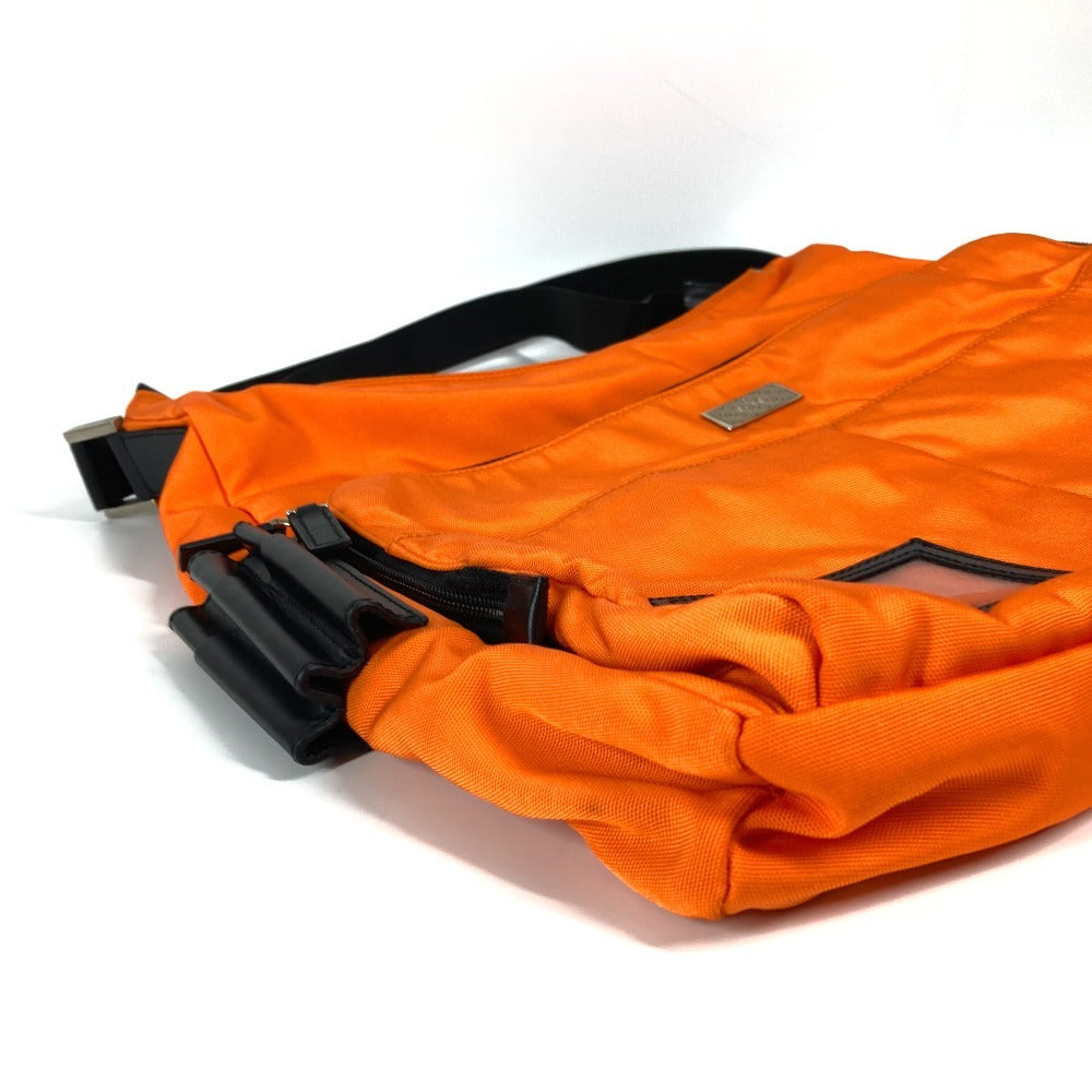 GUCCI Shoulder Bag 019�E0312 Nylon canvas, leather Orange logo unisex(Unisex) Used Authentic