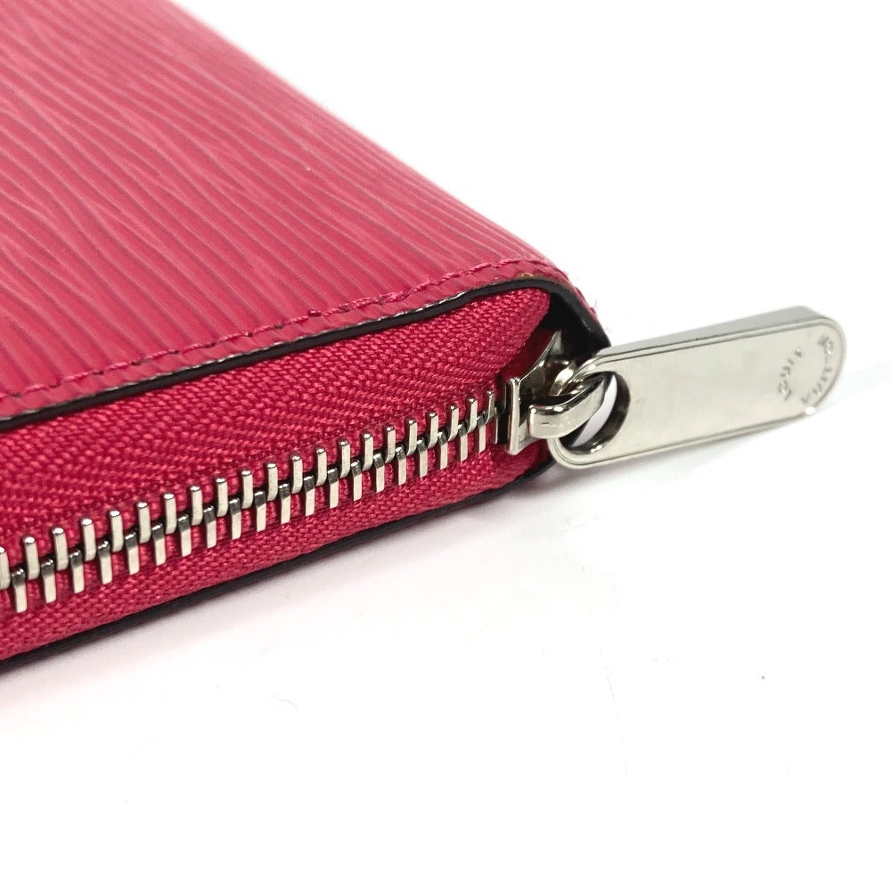 LOUIS VUITTON Long Wallet Purse M62580 Epi Leather pink Epi Zippy wallet Women Used Authentic