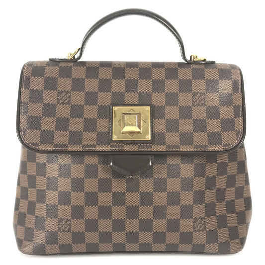LOUIS VUITTON Handbag N41168 Damier canvas Brown Damier Bergamo MM Women Used Authentic