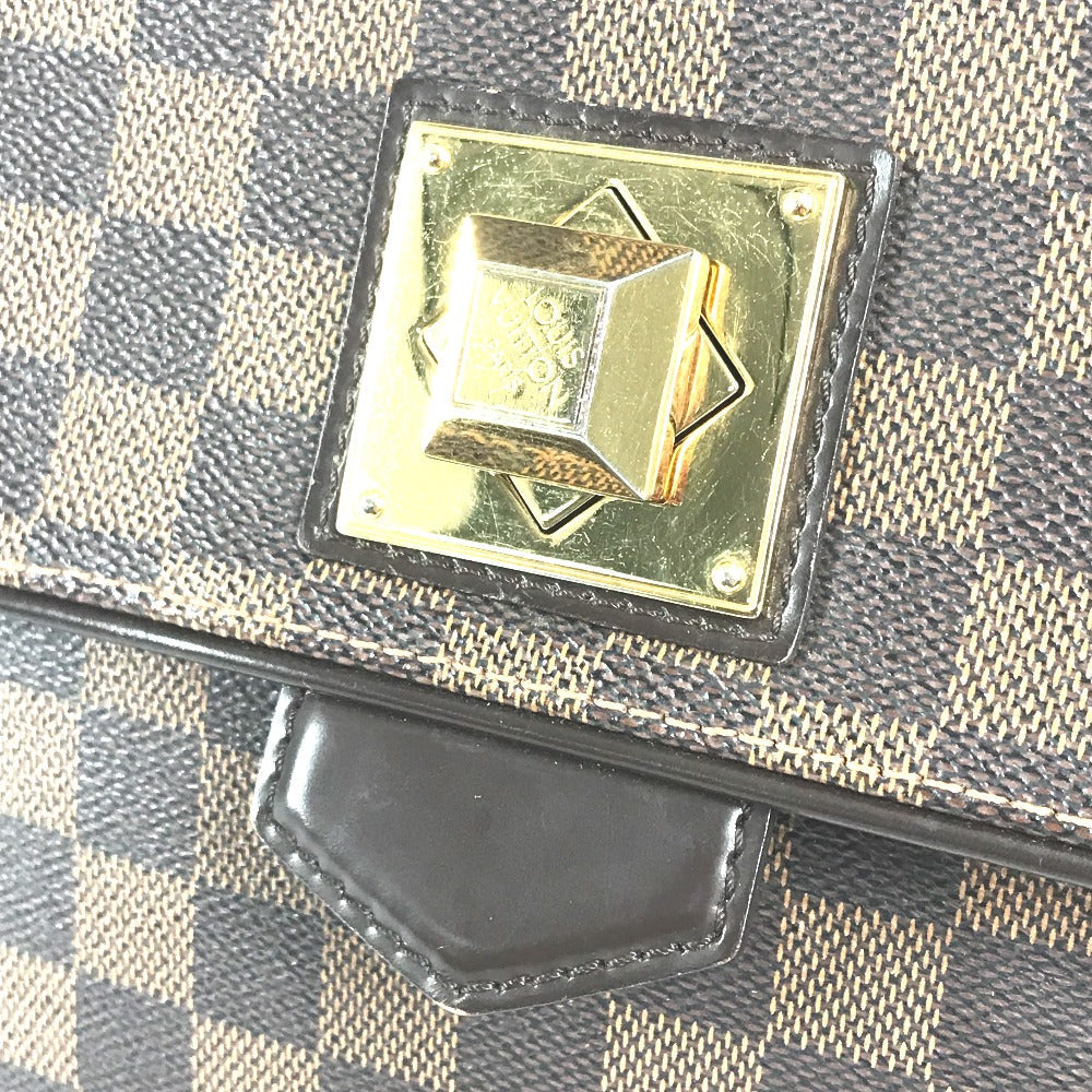 LOUIS VUITTON Handbag N41168 Damier canvas Brown Damier Bergamo MM Women Used Authentic