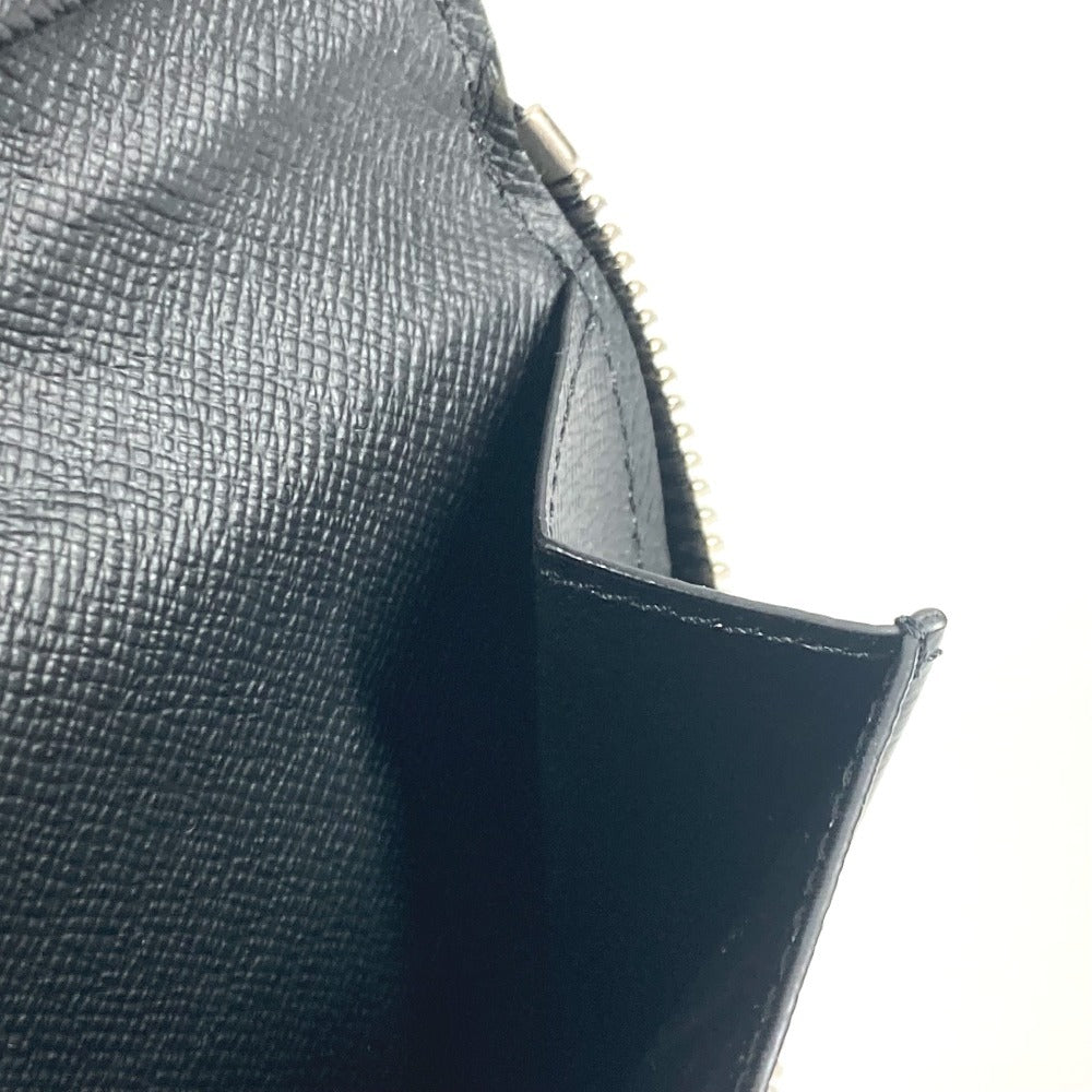 LOUIS VUITTON Long Wallet Purse M30731 Taiga Leather black Taiga Trio Color Zippy Wallet Vertical unisex(Unisex) Used Authentic