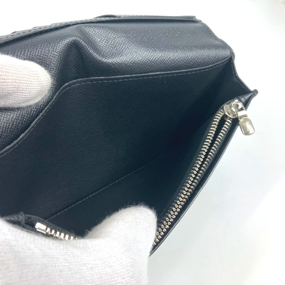 LOUIS VUITTON Long Wallet Purse M30501 Taiga Leather black Taiga Portefeuille Blaza unisex(Unisex) Used Authentic