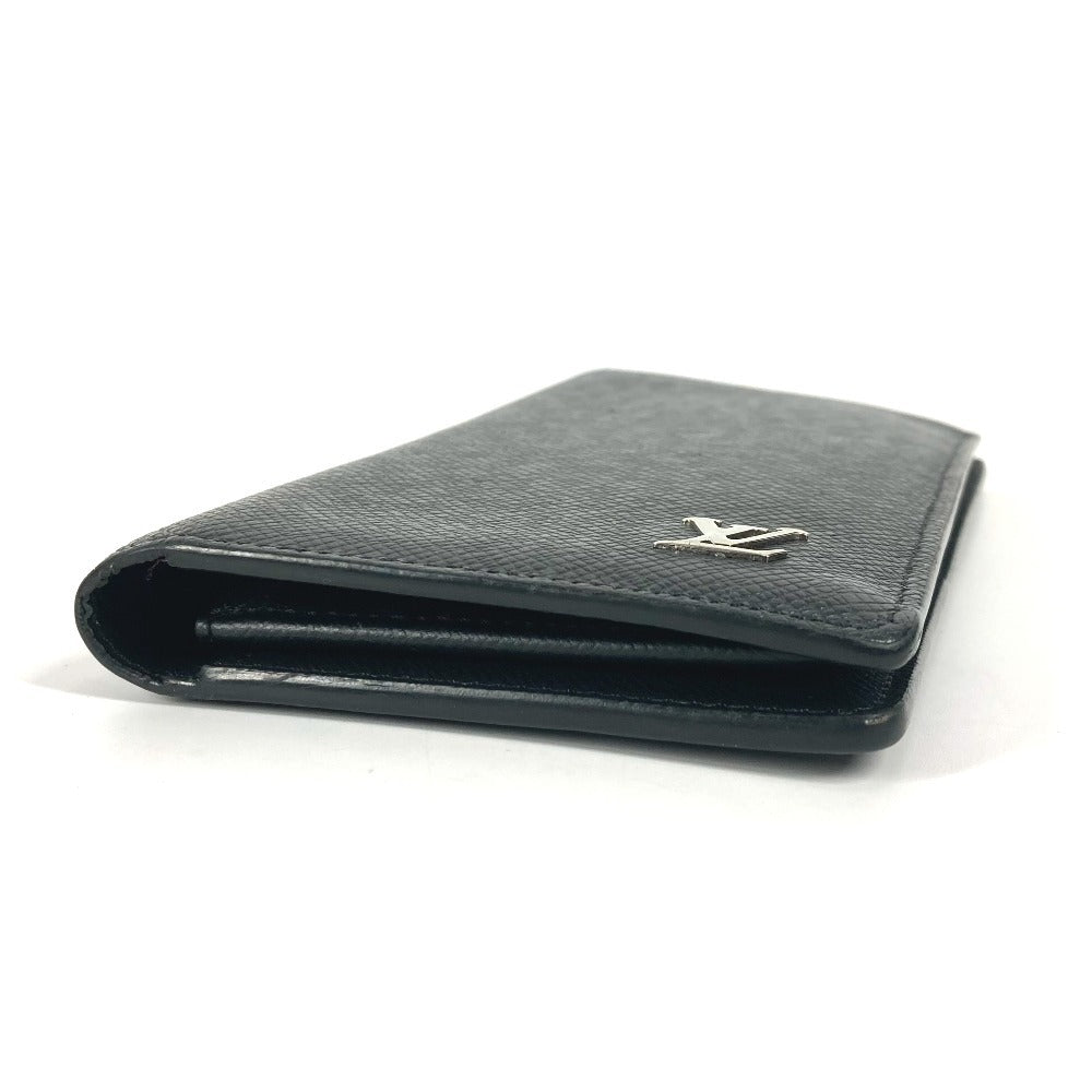 LOUIS VUITTON Long Wallet Purse M30501 Taiga Leather black Taiga Portefeuille Blaza unisex(Unisex) Used Authentic