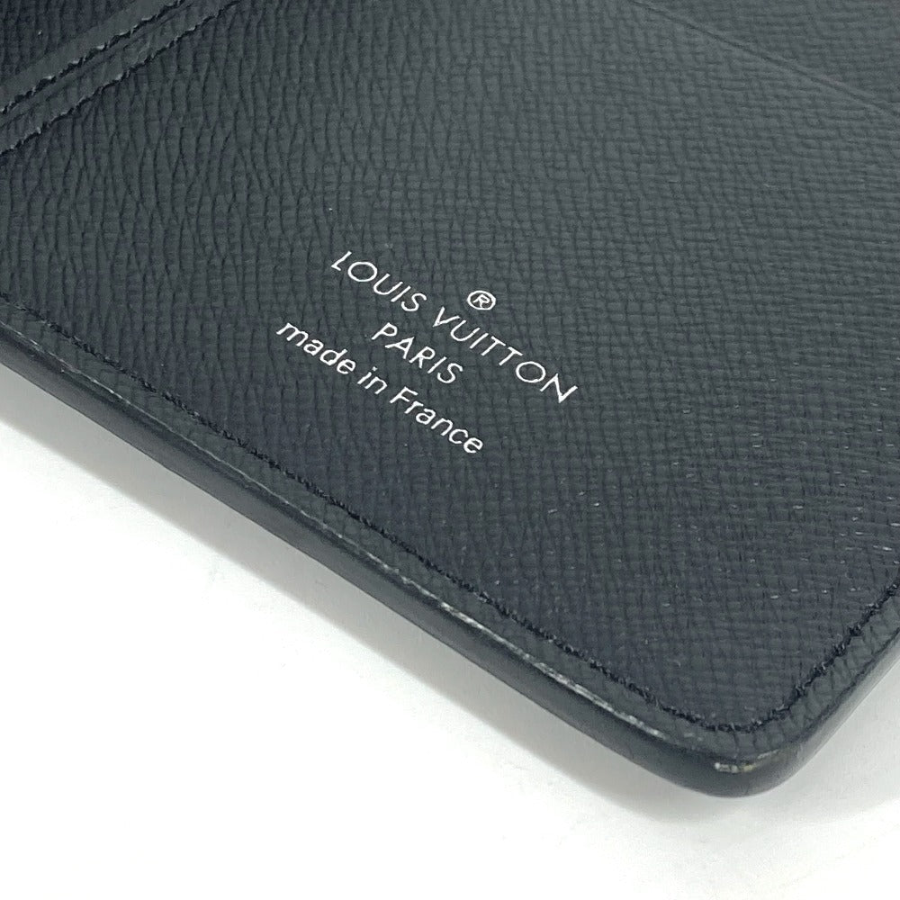 LOUIS VUITTON Long Wallet Purse M30501 Taiga Leather black Taiga Portefeuille Blaza unisex(Unisex) Used Authentic