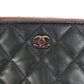 CHANEL Pouch leather black CC COCO Mark
