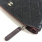 CHANEL Pouch leather black CC COCO Mark