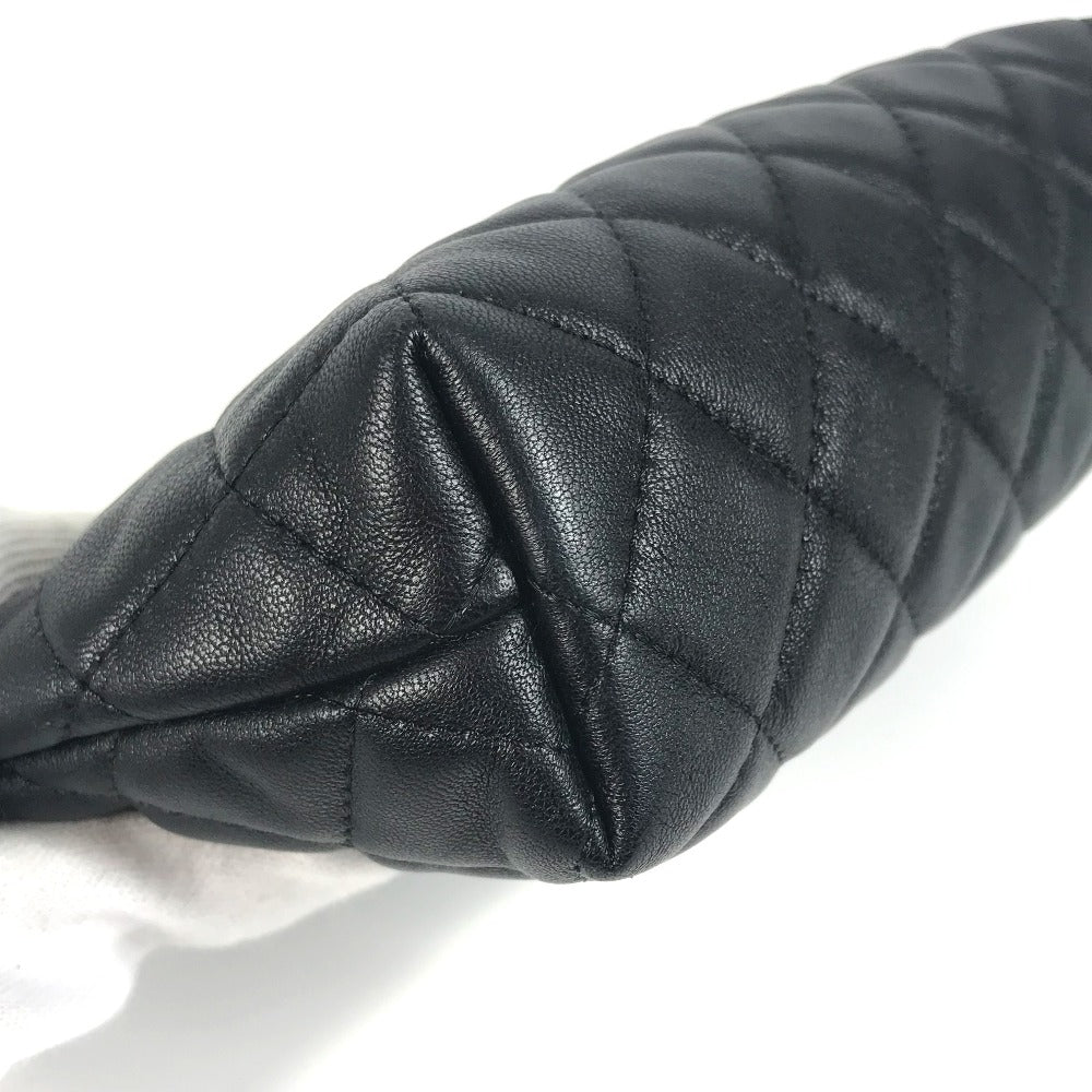 CHANEL Pouch leather black CC COCO Mark