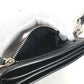VALENTINO Folded wallet leather black VLTN logo neck wallet Women Used Authentic