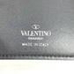 VALENTINO Folded wallet leather black VLTN logo neck wallet Women Used Authentic